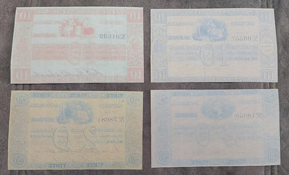 Réimpression sur papier avec filigrane de billets de banque brésiliens 1837-1858 LIVRAISON GRATUITE