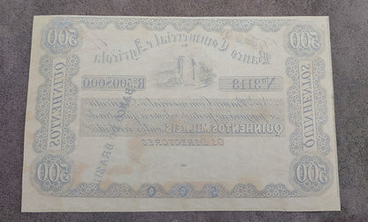 Réimpression sur papier avec filigrane de billets de banque brésiliens 1837-1858 LIVRAISON GRATUITE