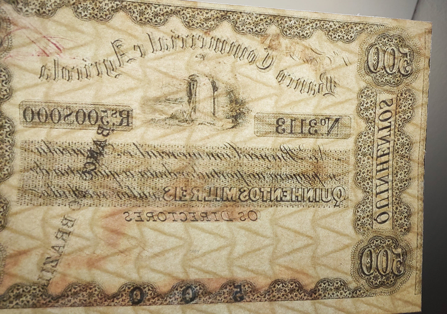Reprint on paper with W/M Brazil banknotes 1837-1858 FREE SHIPPING