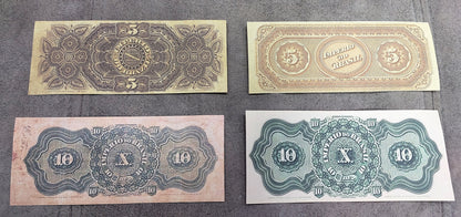 Reimpresión en papel con W/M Billetes mixtos de Brasil 1868 - 1883 y. ENVÍO GRATIS ! 