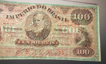 Reimpresión en papel con W/M Billetes mixtos de Brasil 1868 - 1883 y. ENVÍO GRATIS ! 
