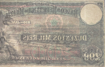 Réimpression sur papier avec filigrane, billets de banque Nice Brésil 1890 - 1891. LIVRAISON GRATUITE !