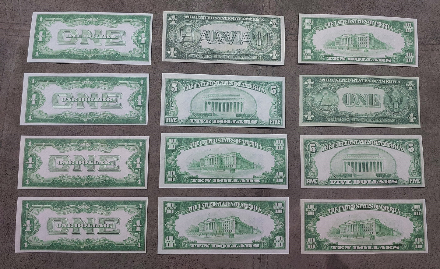 Reprint on paper with W/M United States Silver banknotes 1928-1935 FREE SHIPPING