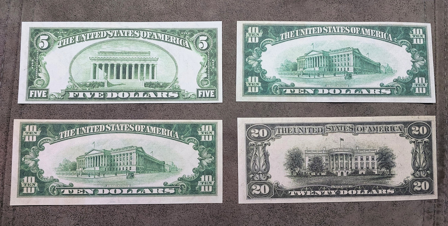 Reprint on paper with W/M United States banknotes 1934-1935 FREE SHIPPING