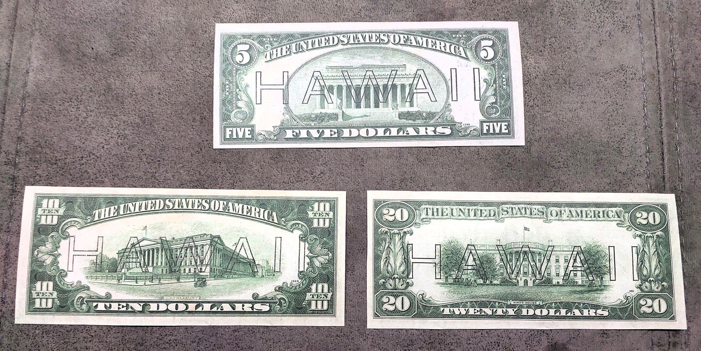 Reprint on paper with W/M United States banknotes 1934-1935 FREE SHIPPING