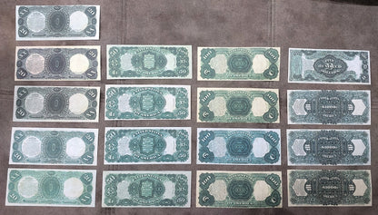 Réimpression sur papier avec filigrane Billets de banque des États-Unis 20-1000$ 1880 Différents sceaux!