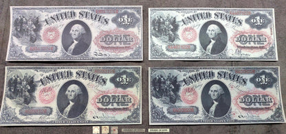Réimpression sur papier avec filigrane États-Unis Tous types 1874-1875 LIVRAISON GRATUITE !