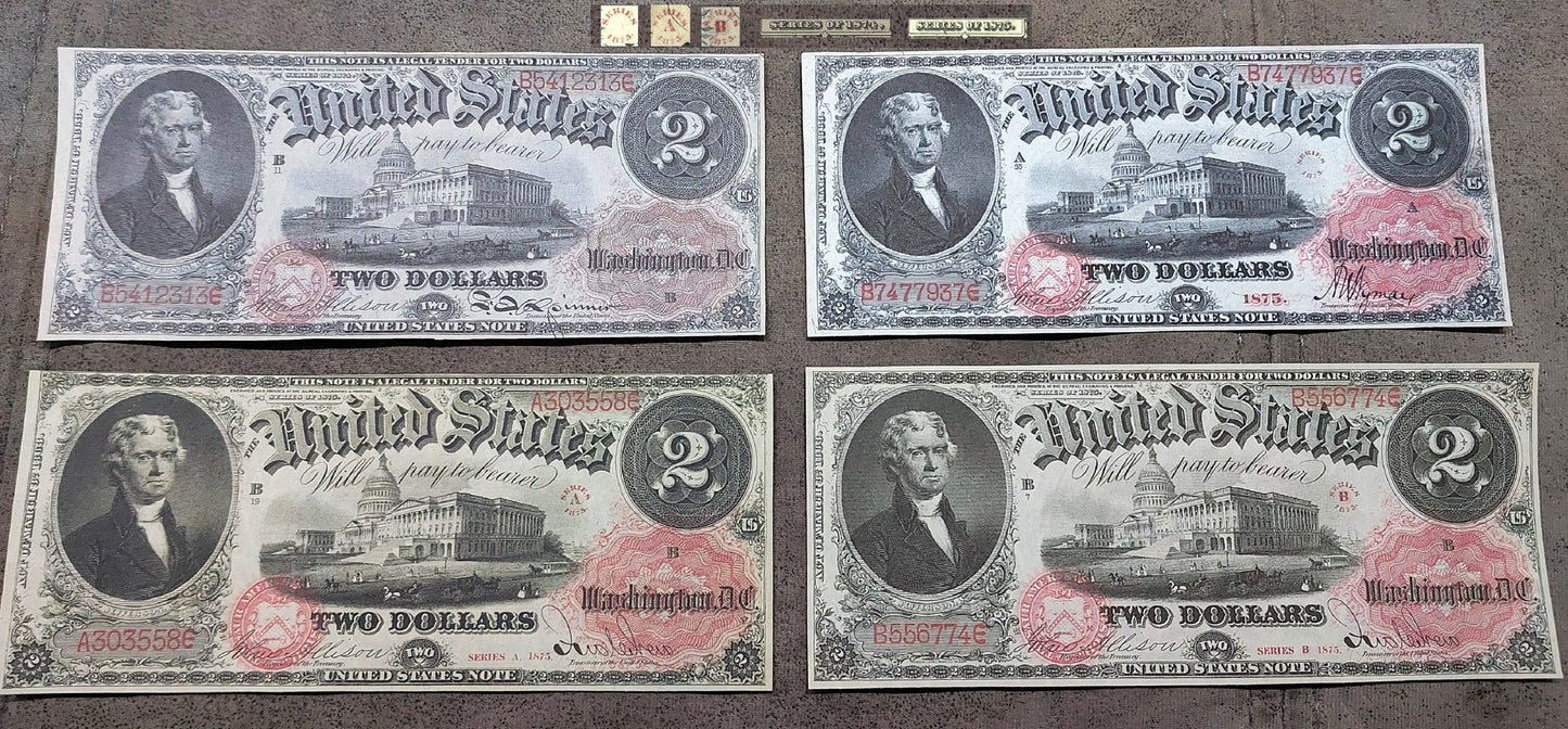 Reprint on paper with W/M United States All types 1874-1875 FREE SHIPPING !