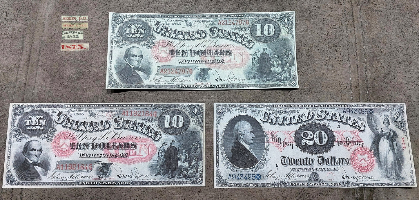 Reprint on paper with W/M United States All types 1874-1875 FREE SHIPPING !