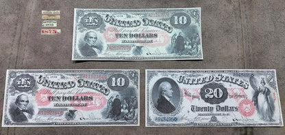 Réimpression sur papier avec filigrane États-Unis Tous types 1874-1875 LIVRAISON GRATUITE !