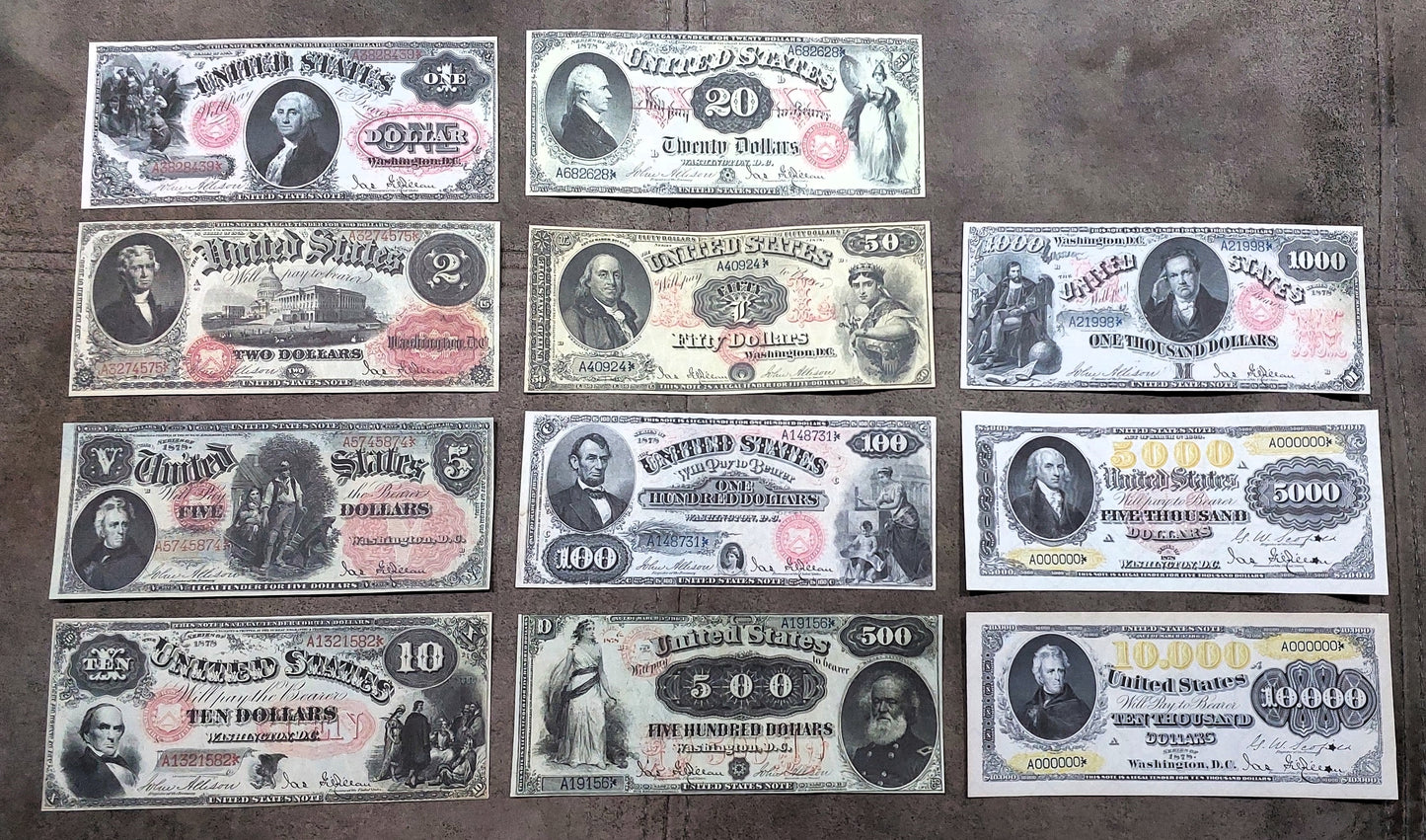Reprint on paper with W/M United States banknotes 1878 y. FREE SHIPPING!