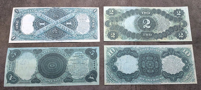 Réimpression sur papier avec filigrane Billets de banque des États-Unis 1878. LIVRAISON GRATUITE !
