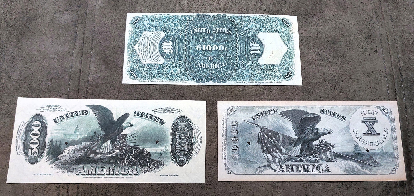 Reprint on paper with W/M United States banknotes 1878 y. FREE SHIPPING!