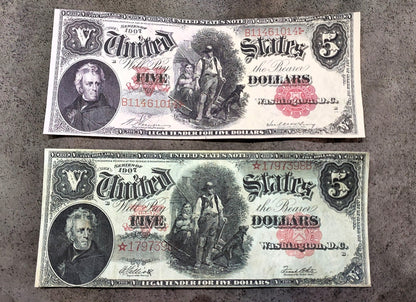 Réimpression sur papier avec filigrane Dollar américain 1901-1923. LIVRAISON GRATUITE !