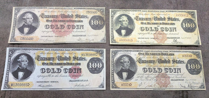 Réimpression sur papier avec filigrane États-Unis 1882 Toutes les pièces d'un dollar en or LIVRAISON GRATUITE