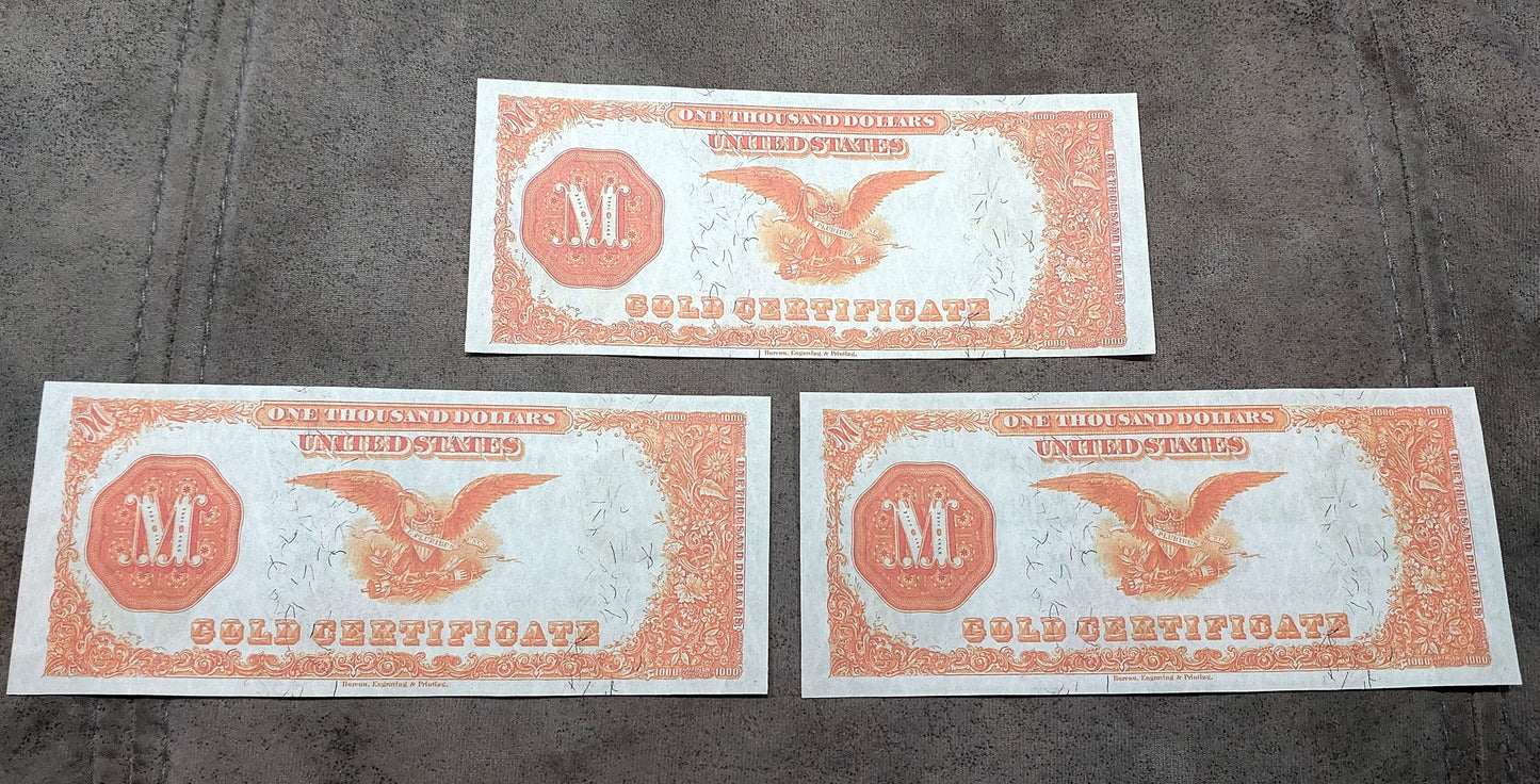 Nachdruck auf Papier mit W/M Vereinigte Staaten 1882 Alle Arten Golddollar KOSTENLOSER VERSAND