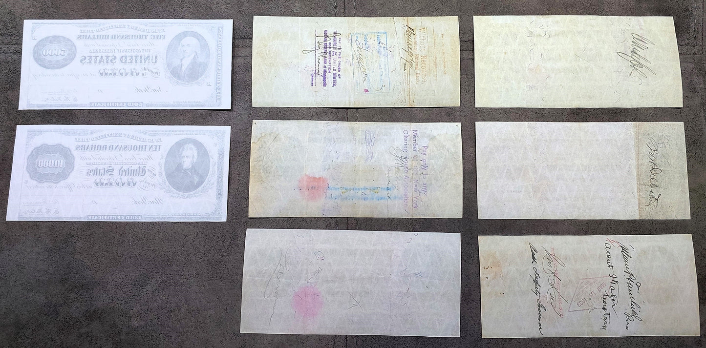 Reprint on paper with W/M United States Gold Certificate 1888-1900 y. FREE SHIPP