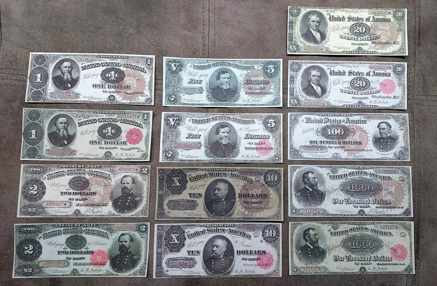 Reprint on paper with W/M United States 1890 FREE SHIPPING !!!