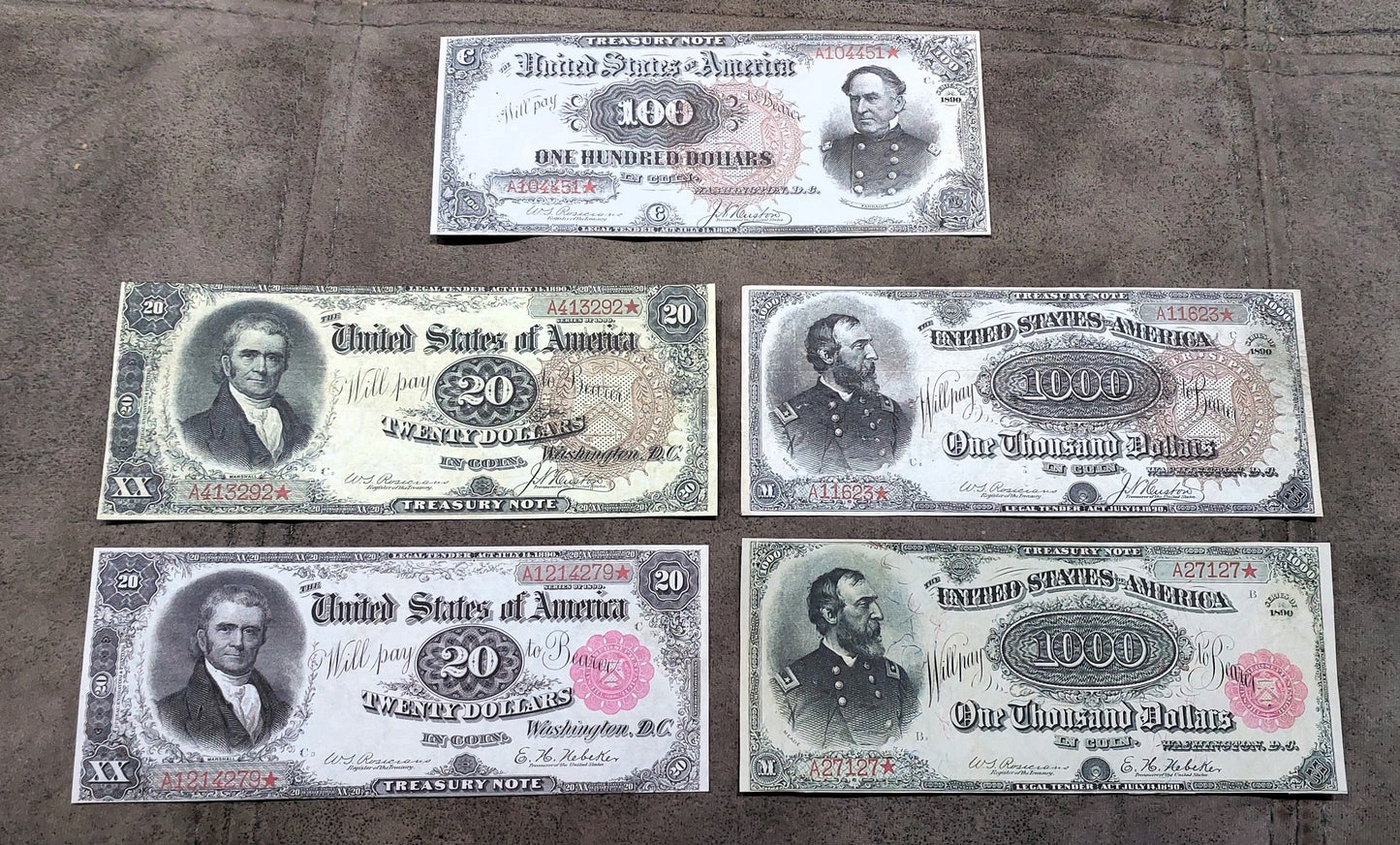 Reprint on paper with W/M United States 1890 FREE SHIPPING !!!