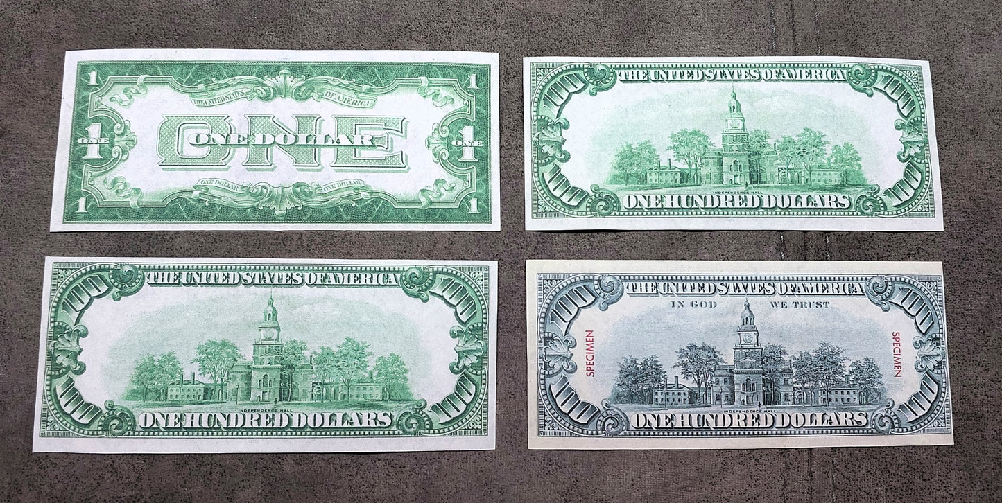 Reprint on paper with W/M United States Legal Tender notes 1928-1966 FREE SHIPP.