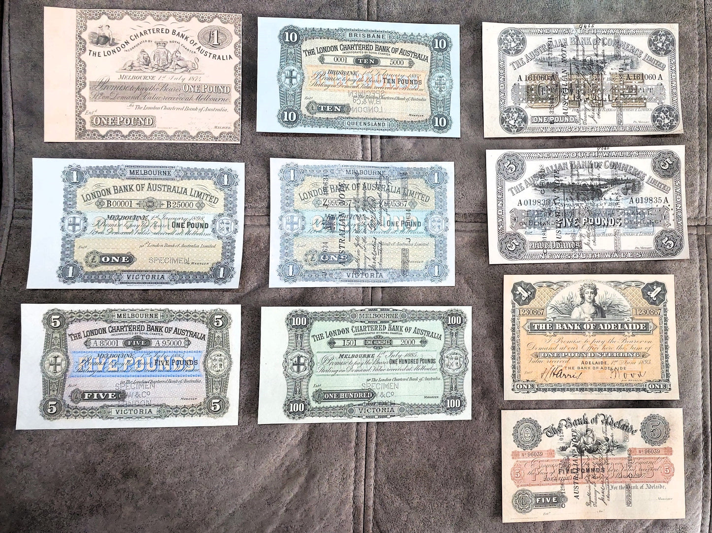 Reprint on paper with W/M  Set-A 1874-1910 Australia Free Shipping !!!