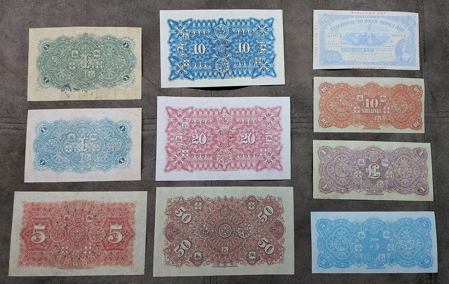 Reprint on paper with W/M Set-D 1905-1923 Australia-New Zealand Free Shipping