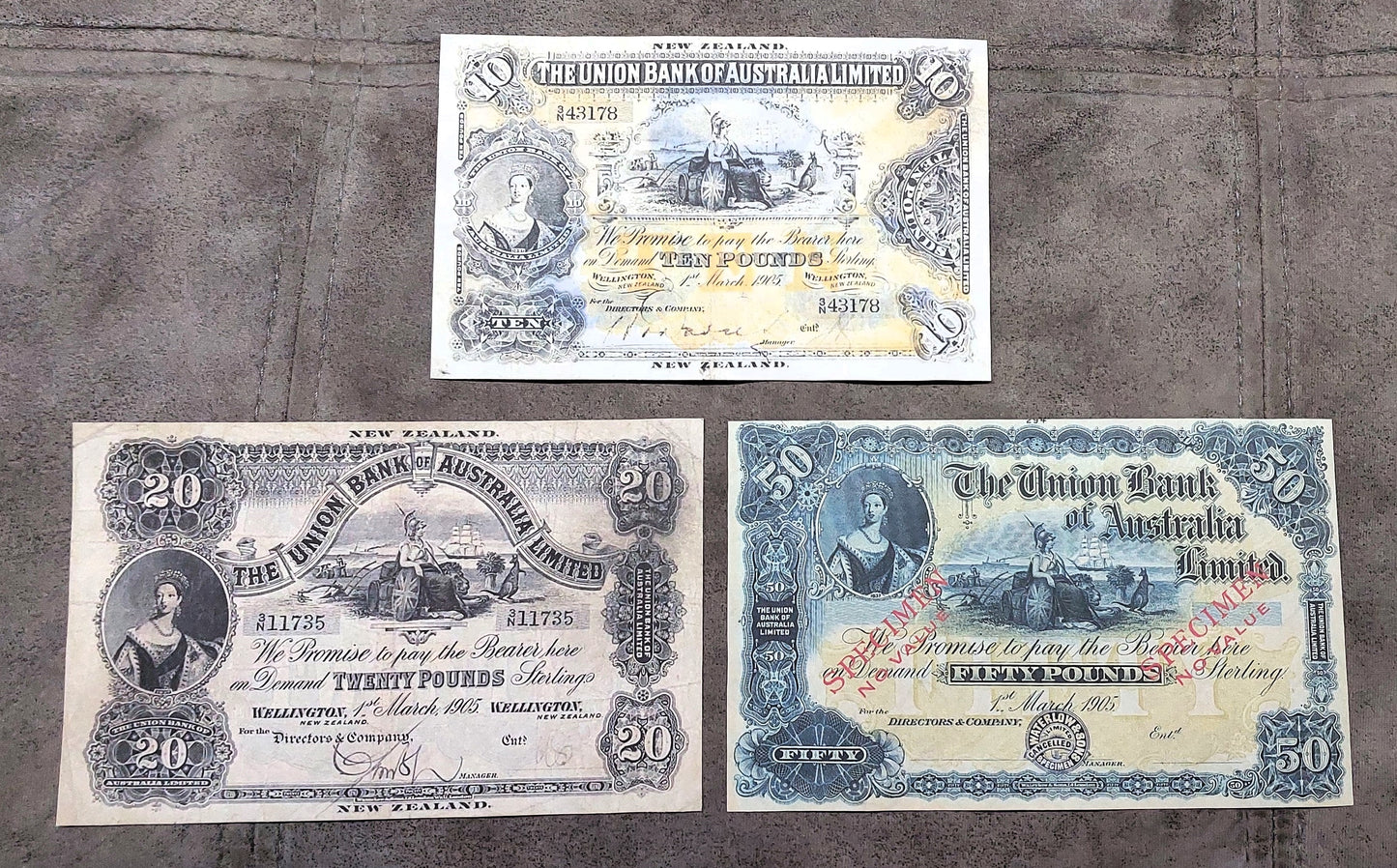 Reprint on paper with W/M Set-D 1905-1923 Australia-New Zealand Free Shipping