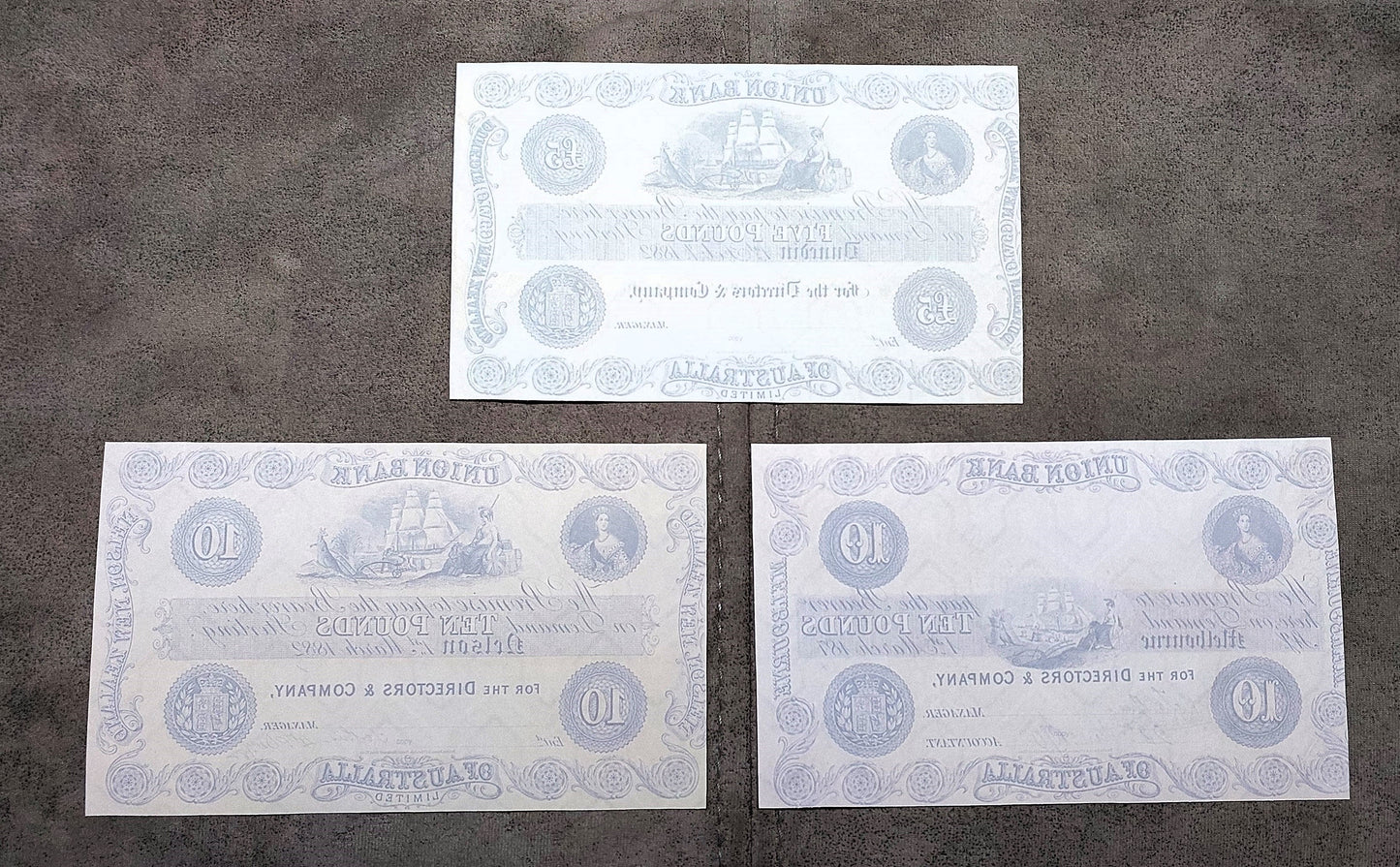 Reprint on paper with W/M Set-C 1852-1903 Australia-New Zealand Free Shipping