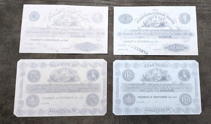 Réimpression sur papier avec filigrane Set-C 1852-1903 Australie-Nouvelle-Zélande Livraison gratuite