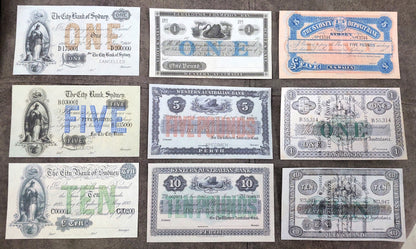 Reprint sur papier avec filigrane Set-E 1866-1910 Australie Livraison gratuite !!!