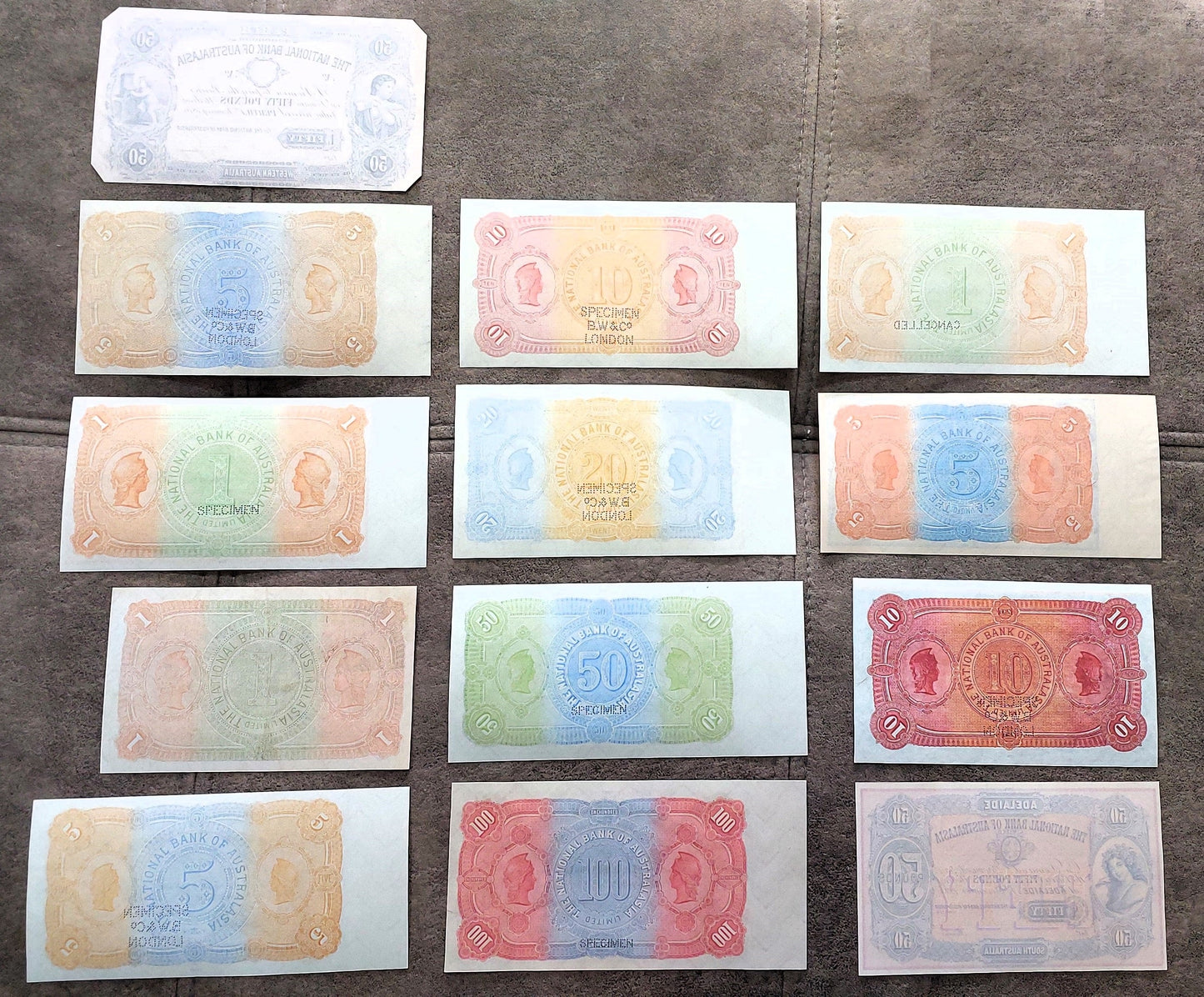 Reprint on paper with W/M Set-B 1876-1910 Australia Free Shipping !!!