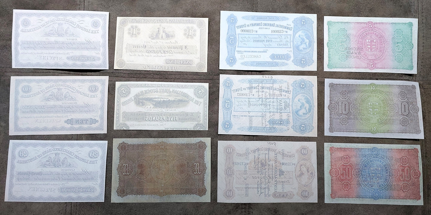 Reprint on paper with W/M Set-G 1870-1910 y. Australia Free Shipping !!!