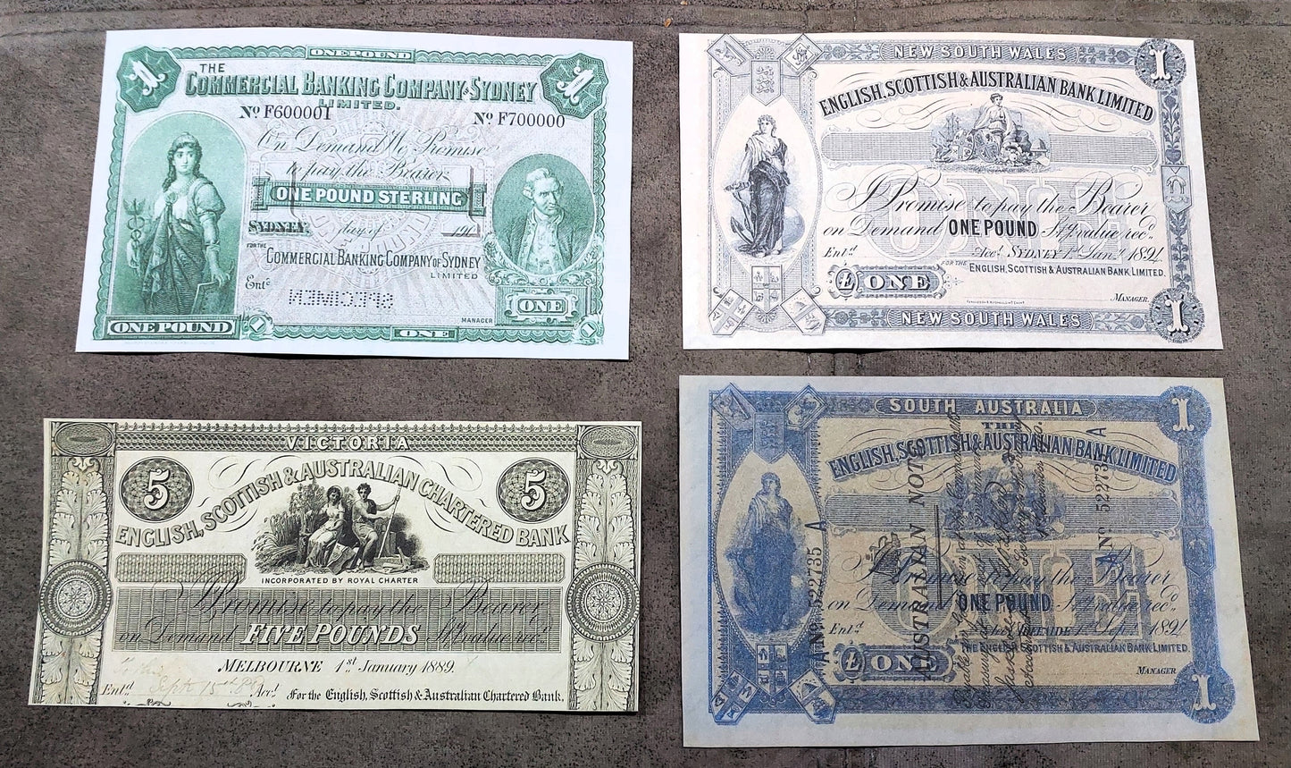 Reprint on paper with W/M Set-F 1854-1910 y. Australia Free Shipping !!!