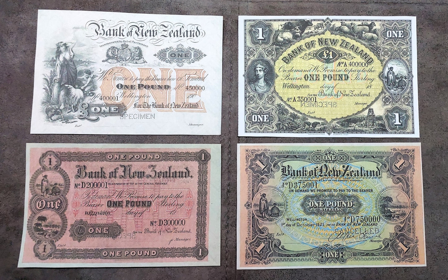 Reprint on paper with W/M Set-H 1890-1921 Australia - New Zealand Free Shipping!