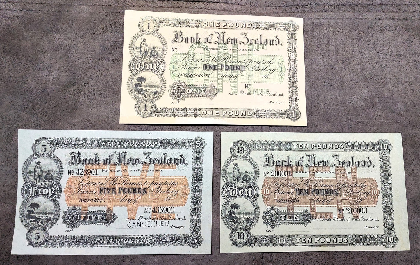 Reprint on paper with W/M Set-H 1890-1921 Australia - New Zealand Free Shipping!