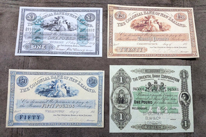 Réimpression sur papier avec filigrane Set-I 1852-1889 Nouvelle-Zélande + Australie Livraison gratuite !