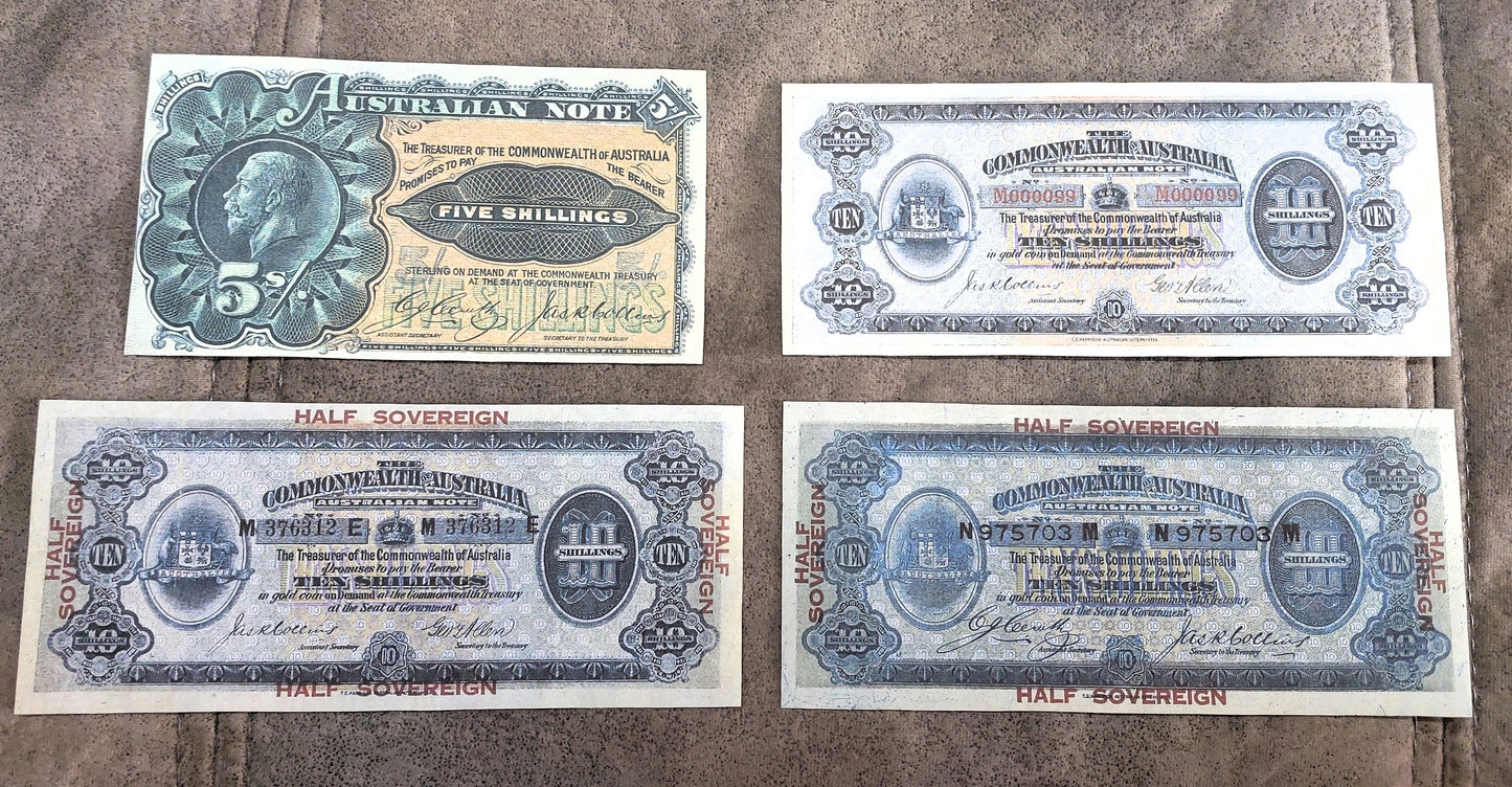 Reprint on paper with W/M Commonwealth of Australia 1913-1918 y. Free Shipping !