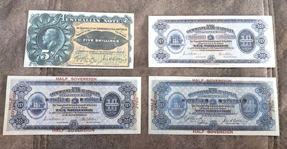 Réimpression sur papier avec filigrane Commonwealth d'Australie 1913-1918. Livraison gratuite !