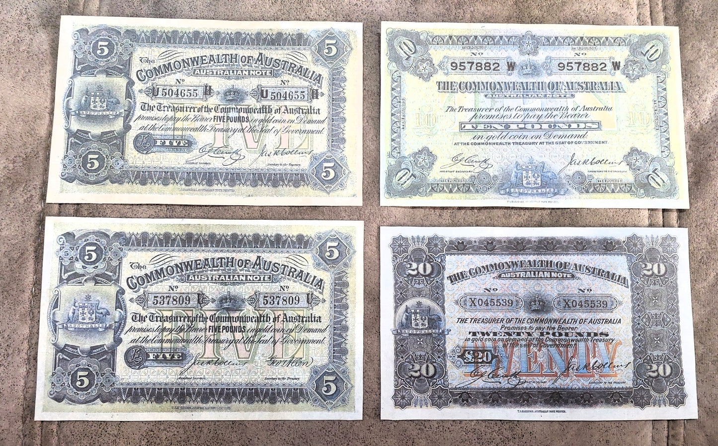 Reprint on paper with W/M Commonwealth of Australia 1913-1918 y. Free Shipping !