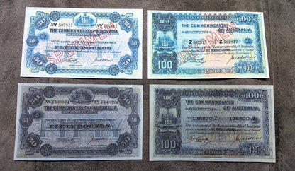 Réimpression sur papier avec filigrane Commonwealth d'Australie 1913-1918. Livraison gratuite !