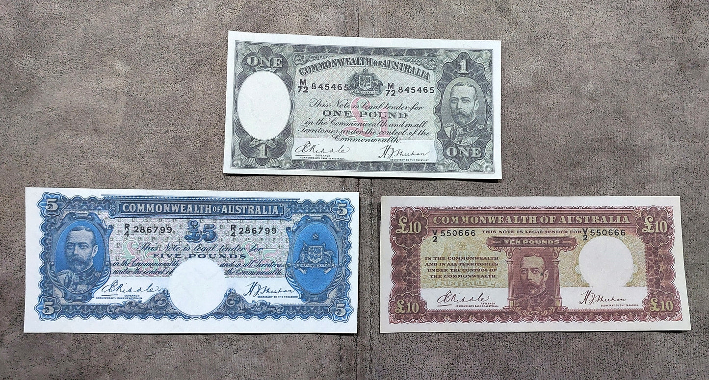 Reprint on paper with W/M Commonwealth of Australia 1933-1952 y. Free Shipping !