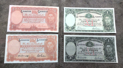 Réimpression sur papier avec filigrane Commonwealth d'Australie 1933-1952 a. Livraison gratuite !
