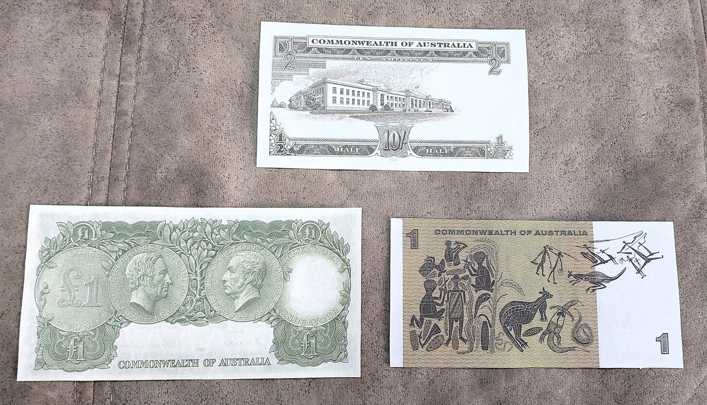 Réimpression sur papier avec filigrane Commonwealth d'Australie 1953-1994 a. Livraison gratuite !