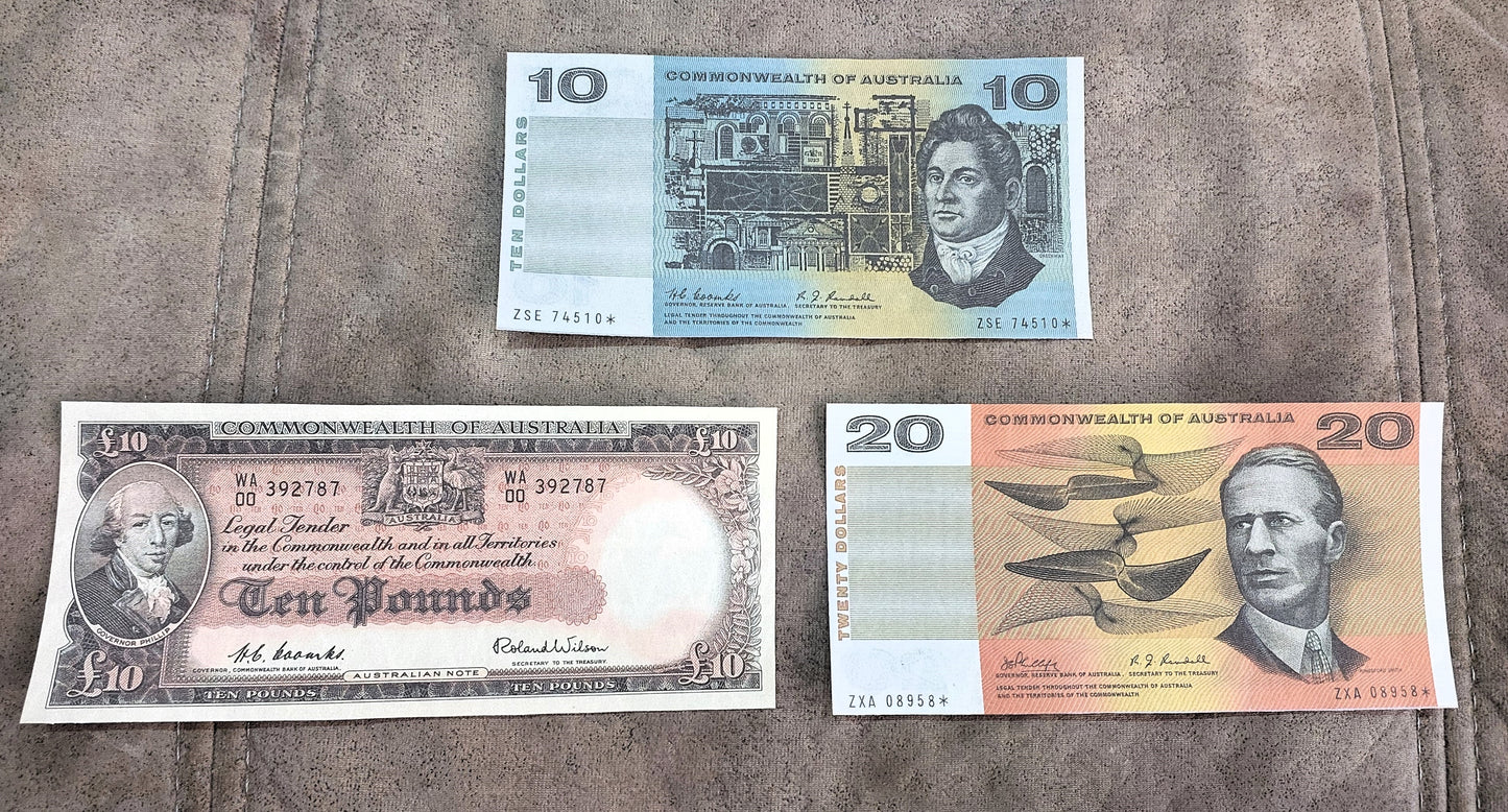 Réimpression sur papier avec filigrane Commonwealth d'Australie 1953-1994 a. Livraison gratuite !