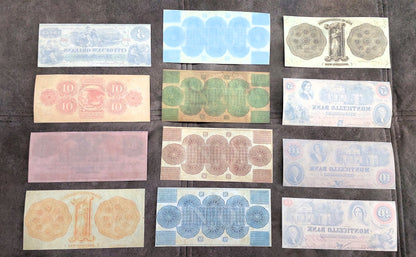 Réimpression Billets de banque américains obsolètes 1837-1868 y. SET-F, LIVRAISON GRATUITE