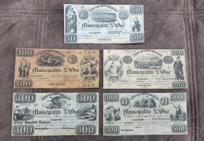 Réimpression Billets de banque américains obsolètes 1837-1868 y. SET-F, LIVRAISON GRATUITE