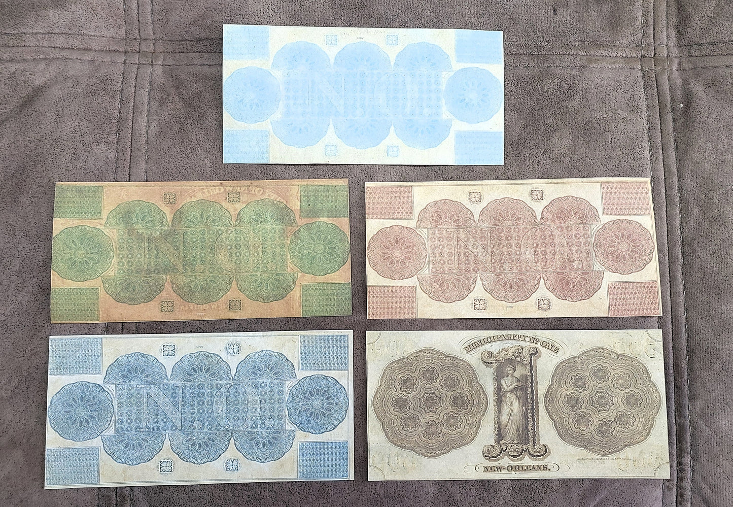 Reprint on paper with W/M United States Obsolete Currency 1837-1868  FREE SHIPP.