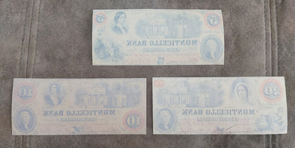 Réimpression Billets de banque américains obsolètes 1837-1868 y. SET-F, LIVRAISON GRATUITE