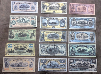 Réimpression sur papier avec filigrane États-Unis HAWAII 1879-1895. LIVRAISON GRATUITE !