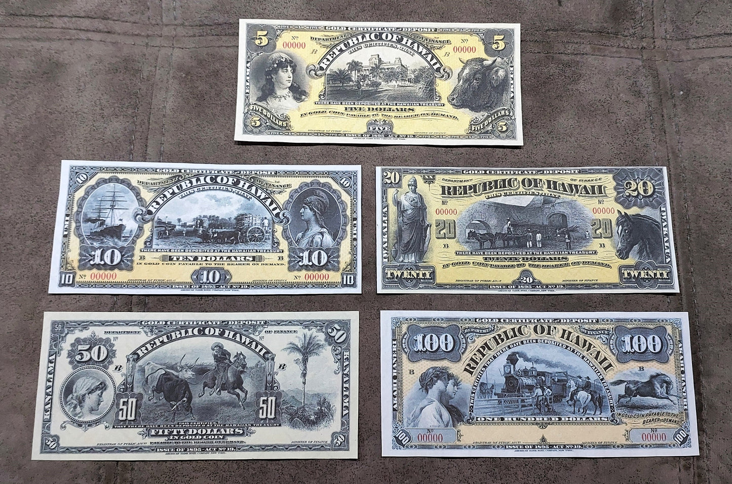 Reprint on paper with W/M United States HAWAII 1879-1895 y.  FREE SHIPPING!